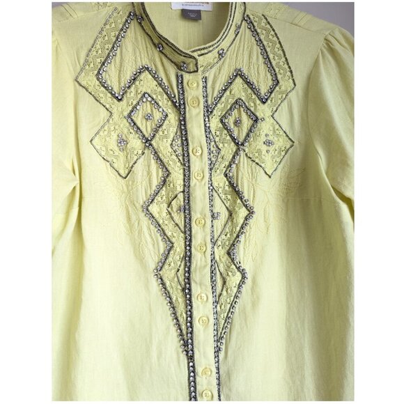 Anthropologie Pilcro Nayeli Beaded Buttondown - Picture 6 of 15